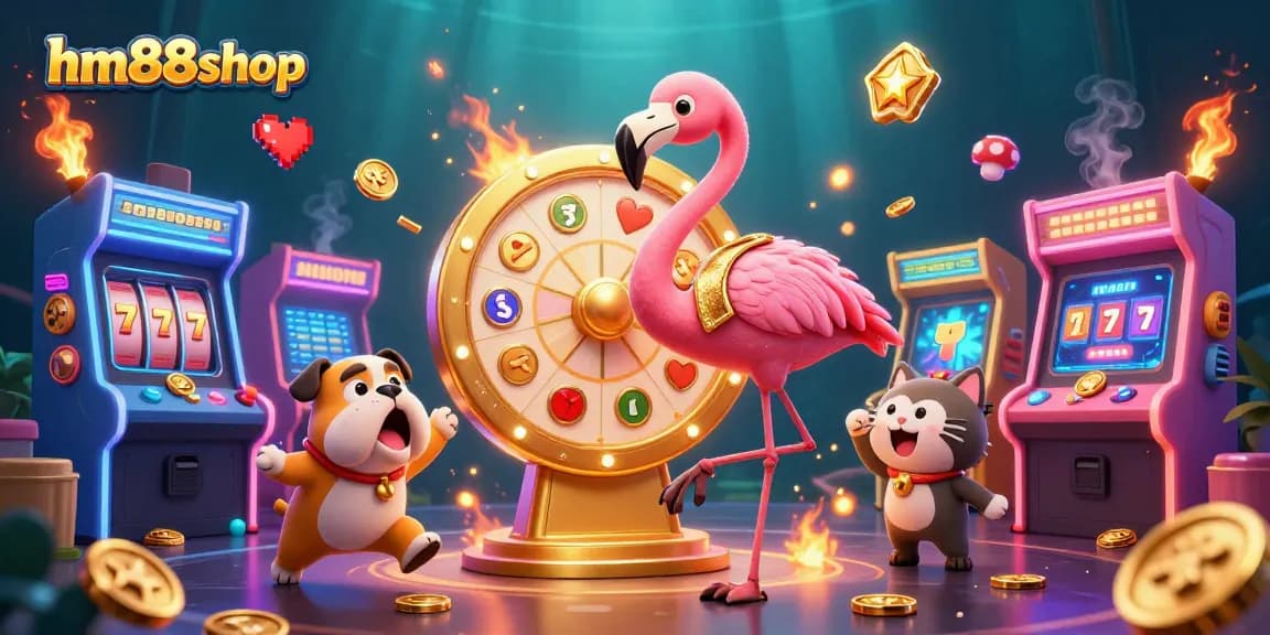 Spin to win with hm88shop as the game show host flamingo presents a jackpot prize!
