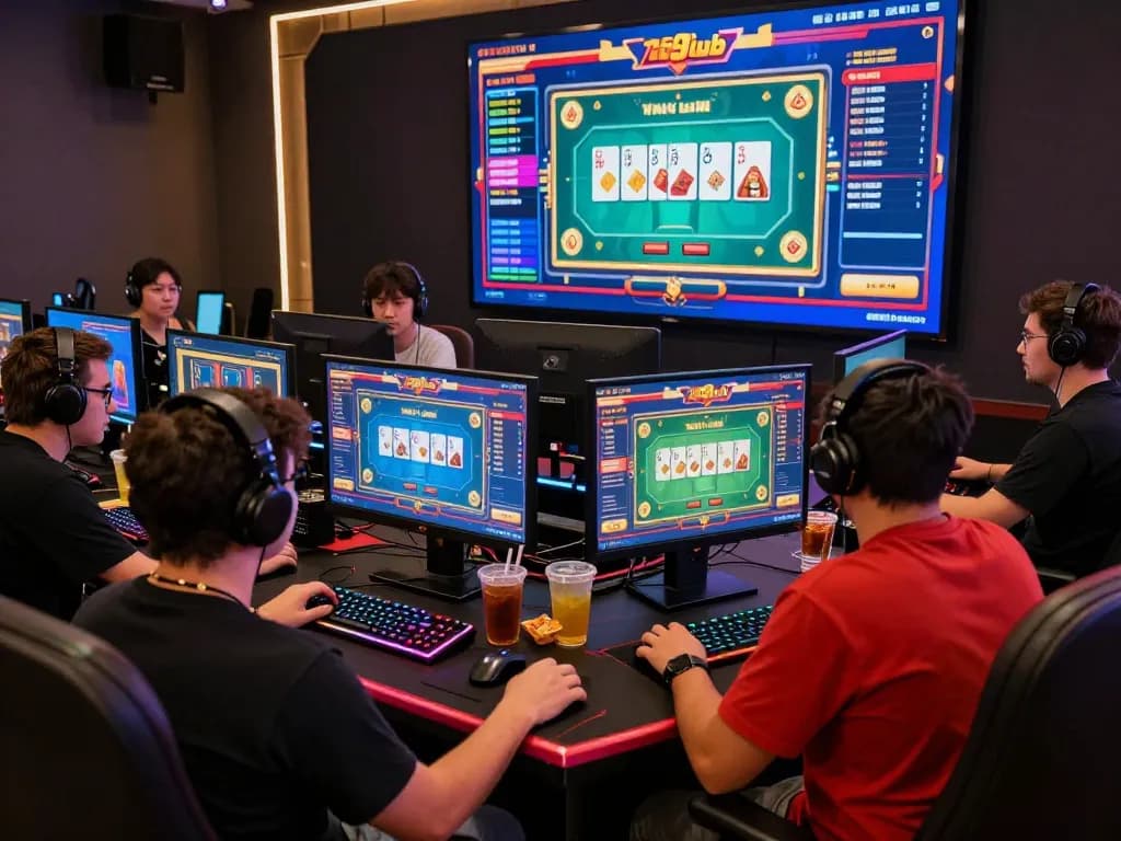 Players enjoying thrilling games on 789club with vibrant graphics and a lively atmosphere.