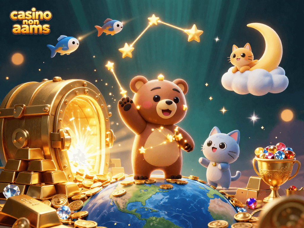 I migliori giochi nei casinò non AAMS brillano con vincite e monete d'oro in un'illustrazione vibrante.