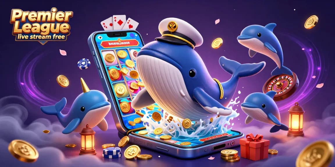 Experience Premier League live stream free with engaging visuals of a vibrant casino scene.