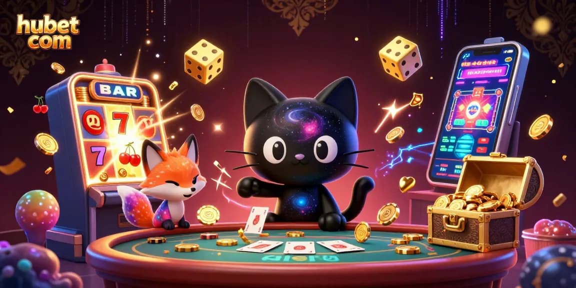 Experience thrilling gameplay at hubet com with our vibrant casino illustration showcasing exciting slot action.