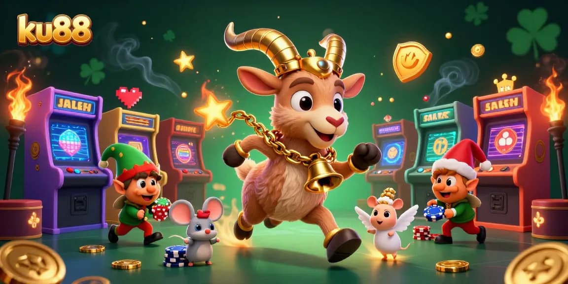 Experience thrills at ku88, where the Krampus goat runs a spooky casino filled with festive chaos.