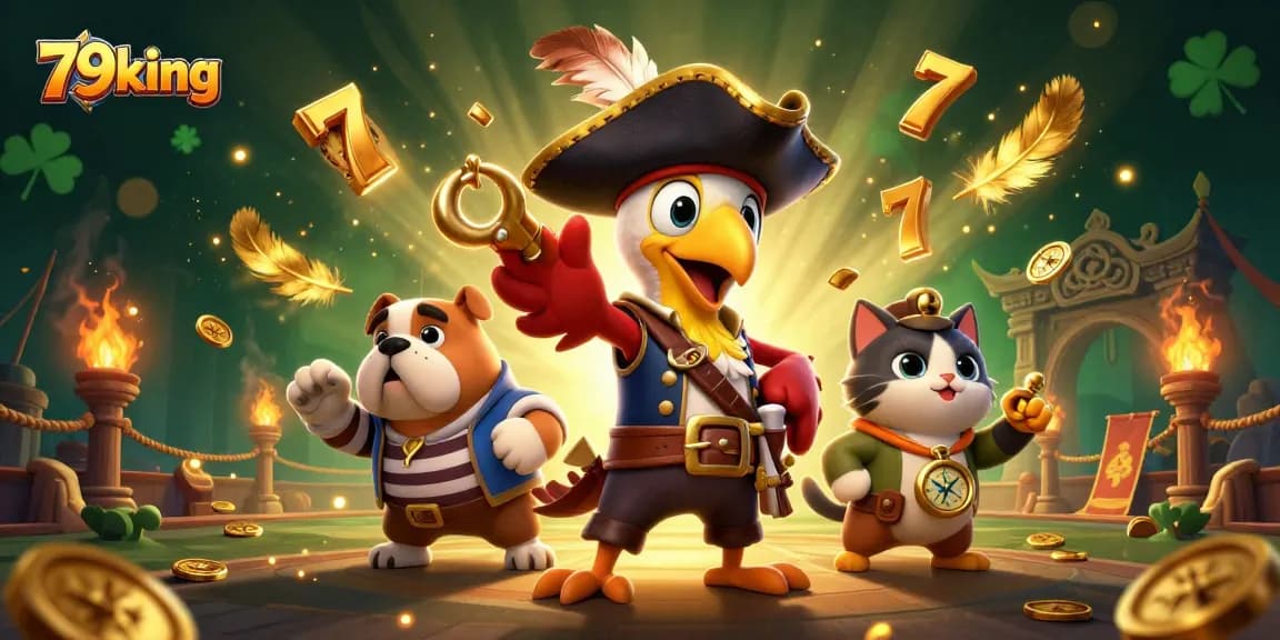 Engage with 79king's thrilling slot reels as animated characters create a dazzling casino atmosphere.