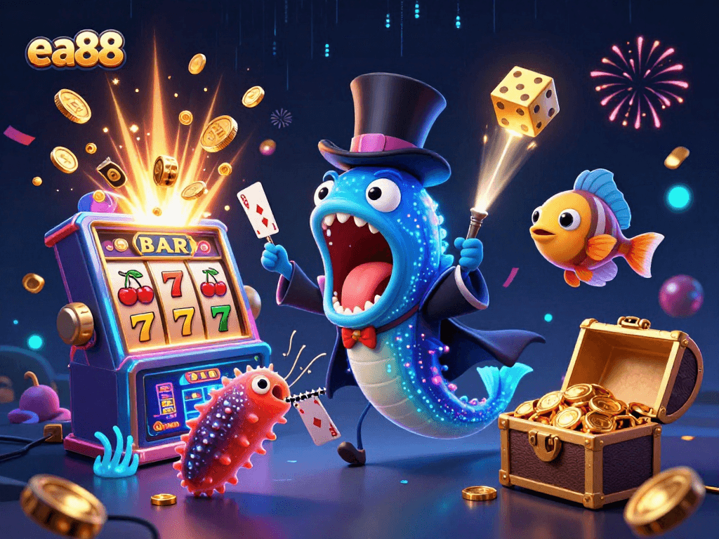 ea88 offers an exciting casino experience with vibrant visuals of underwater magic.