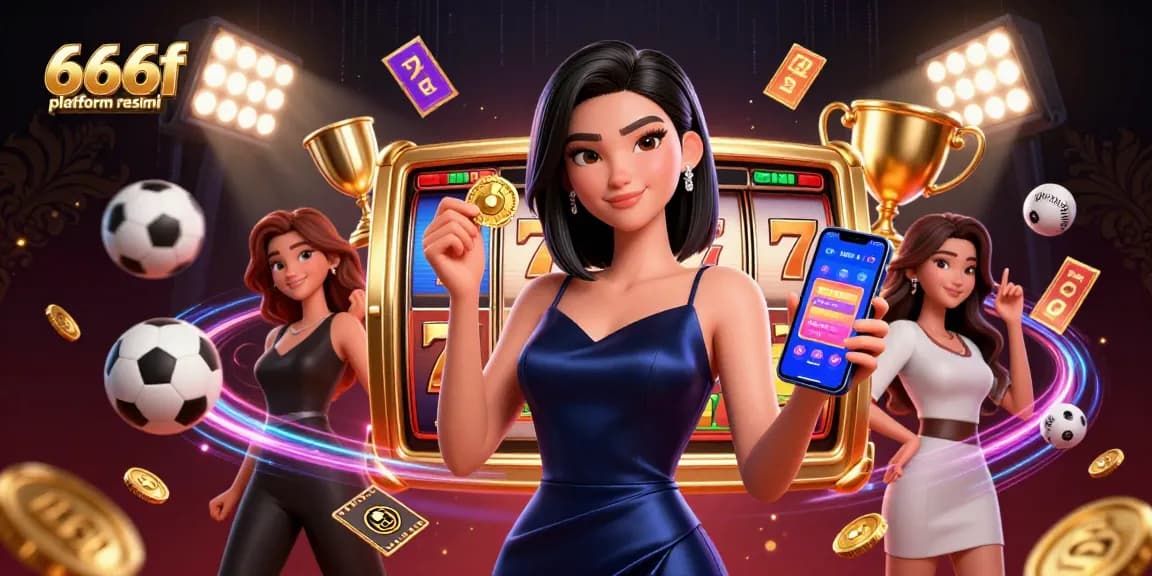 Experience thrilling gameplay with the 666f platform resmi in this vibrant casino scene illustration.