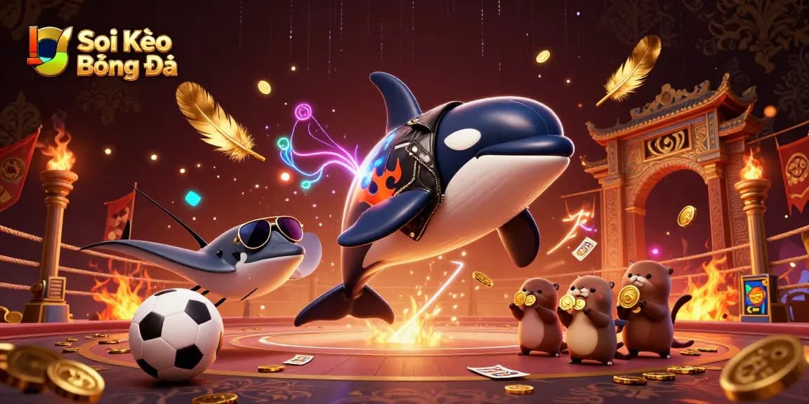 Soi Kèo Bóng Đá illustration with dynamic sports elements and engaging characters for winning strategies.