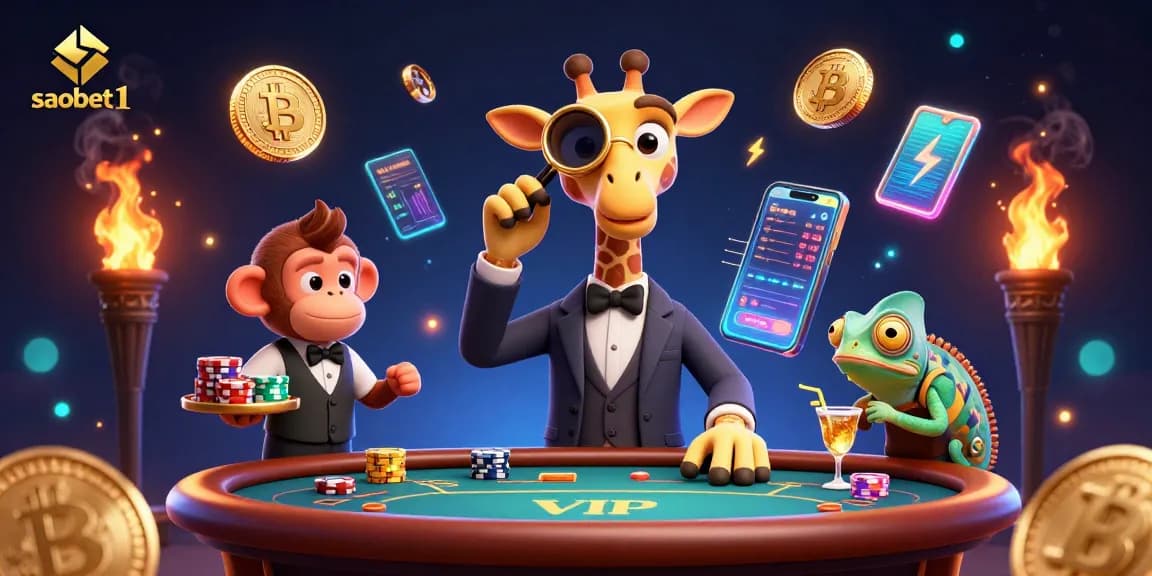 Experience exciting gaming at saobet1 with high-roller giraffe and vibrant casino elements.