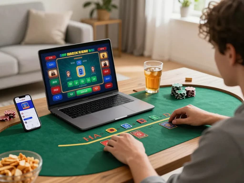 Player enjoying a live dealer blackjack game on alo8net, showcasing an engaging online casino experience.