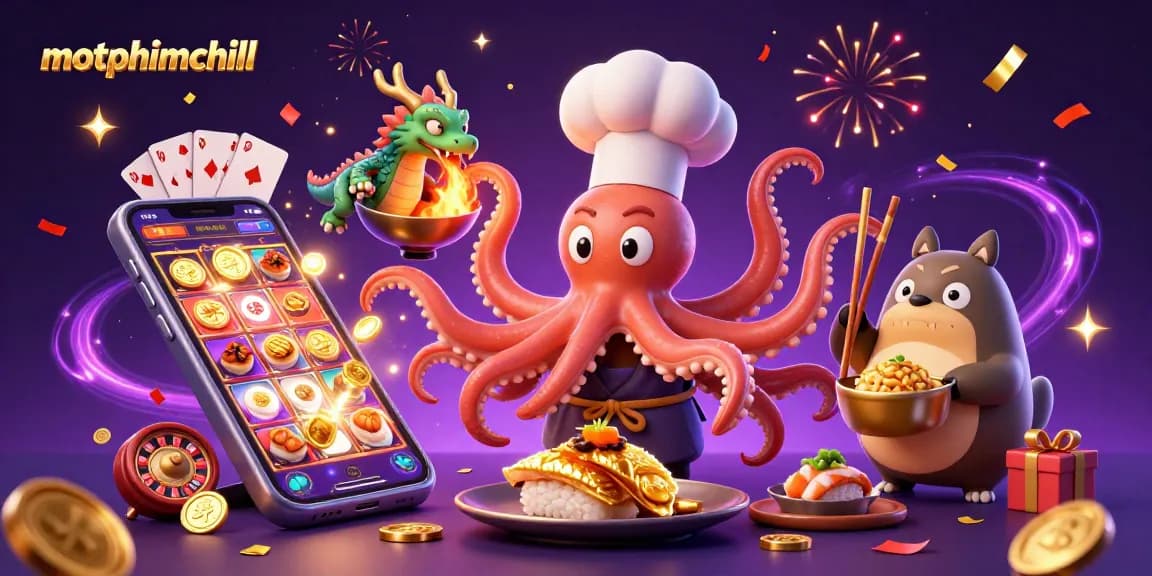 Experience the thrill of gaming at motphimchill with rich visuals of slot machines and vibrant characters.