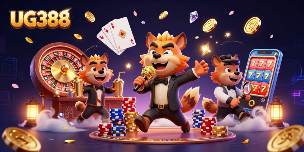 Experience exciting moments at UG388 with a vibrant casino scene filled with laughter and thrilling games.