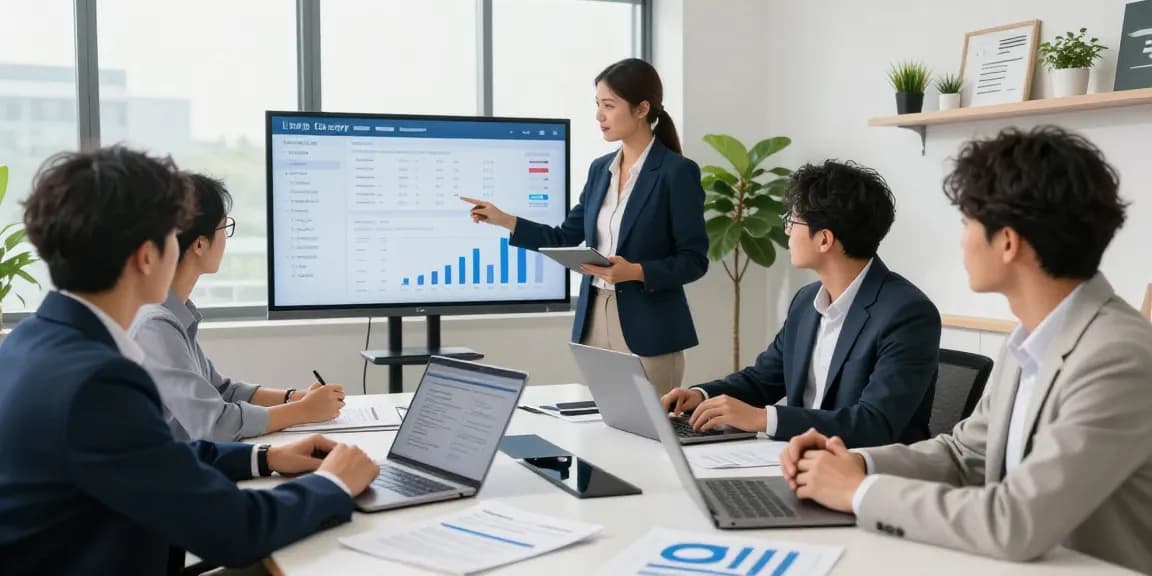 modernes Inkassobüro team collaborating on debt recovery strategies