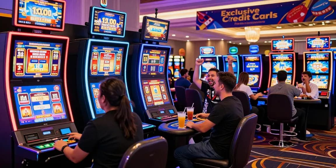 Exciting credit card casino experience for UK players at https://maic.org.uk, showcasing vibrant games and diverse players celebrating wins with bank card rewards.