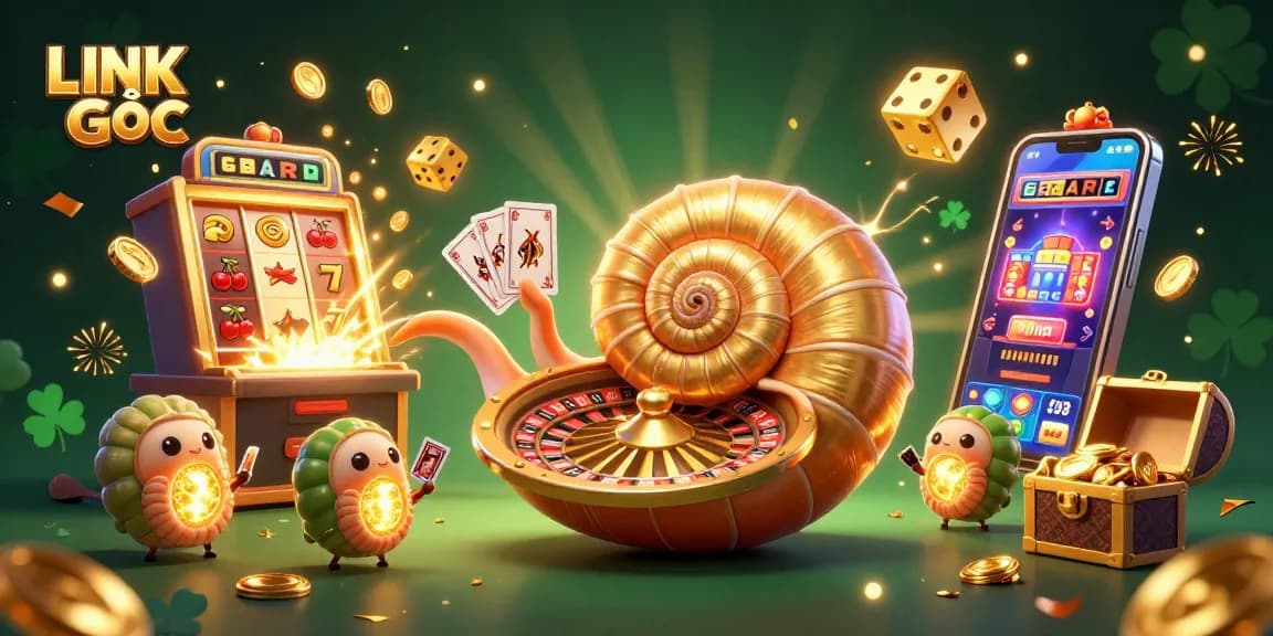 Experience exhilarating spins and wins with LINK GỐC in this dynamic casino scene.