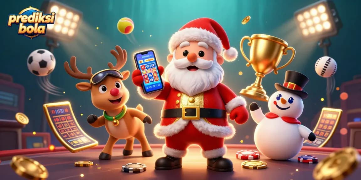 Engage in exciting prediksi bola activities with colorful characters and dynamic sports elements in a vibrant setting.