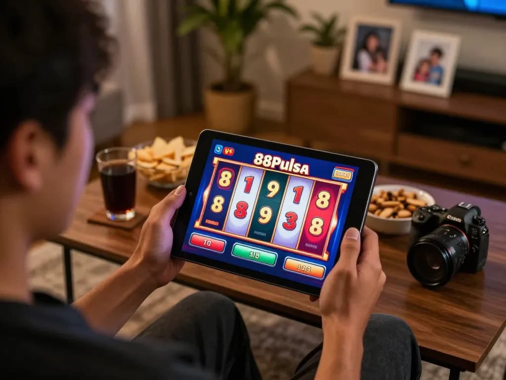 Rasakan permainan slot yang mendebarkan di 88Pulsa dengan visual yang cerah dari kenyamanan rumah