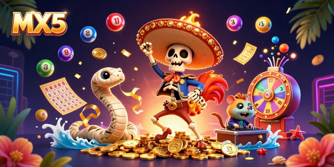Celebrate wins with MX5's vibrant casino adventure featuring unique 3D characters and dynamic gameplay.