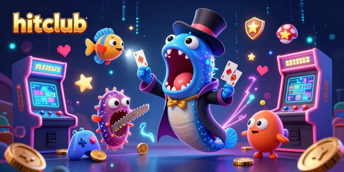 Hitclub showcases vibrant games with a cartoon sea creature theme bringing excitement.