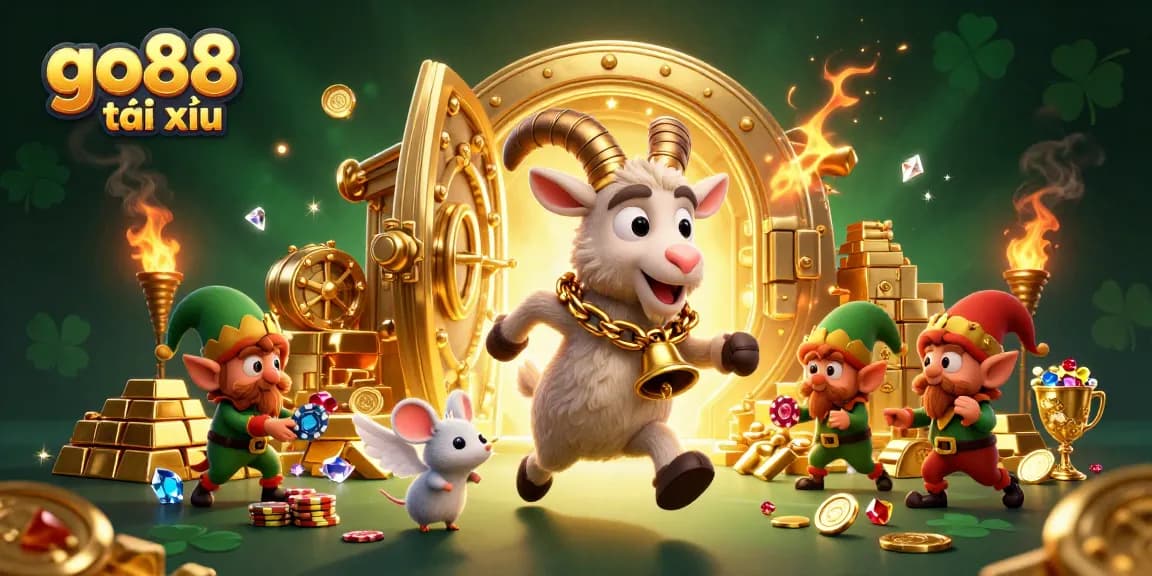 Experience the excitement of go88 tài xỉu as the Krampus goat oversees a festive casino heist.