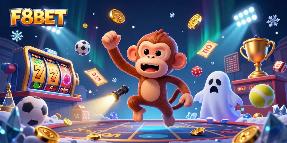 Experience thrilling gameplay at F8BET with a mischievous poltergeist monkey and a ghost-hunter puppy.