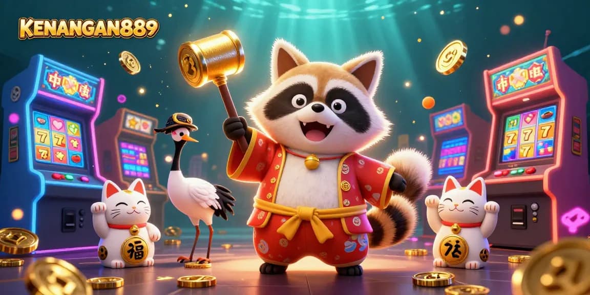 KENANGAN889 offers exciting slot game visuals with vibrant characters and dynamic casino elements for an engaging atmosphere.