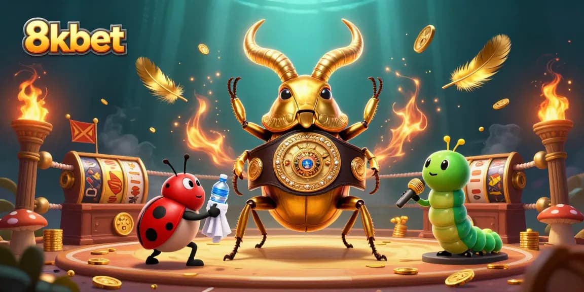 Engage in thrilling 8kbet gameplay with sparkling casino elements and dynamic characters in action.