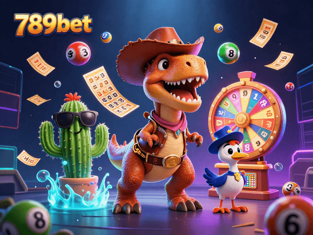 Engage with exciting gambling adventures at 789bet with dynamic cartoon characters and colorful gaming elements.