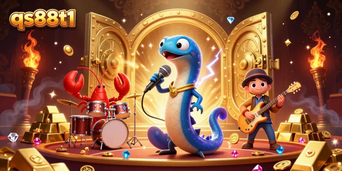 Experience excitement at qs88t1 with a lively underwater performance featuring an electric eel DJ and treasure galore.