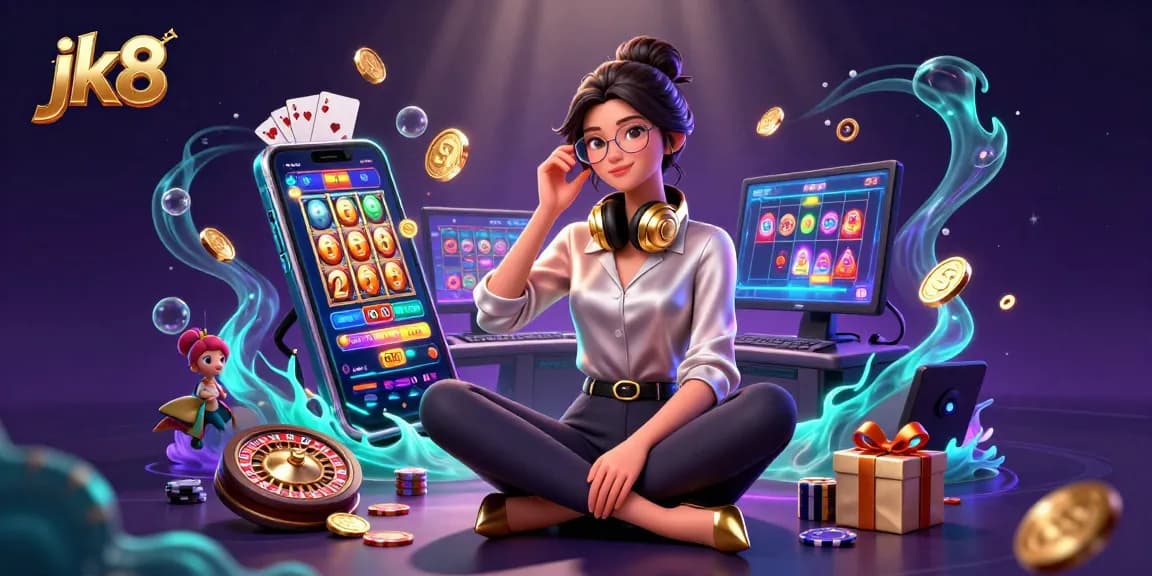 Experience thrilling gaming adventures at jk8 online casino with vibrant illustrations and dynamic elements.