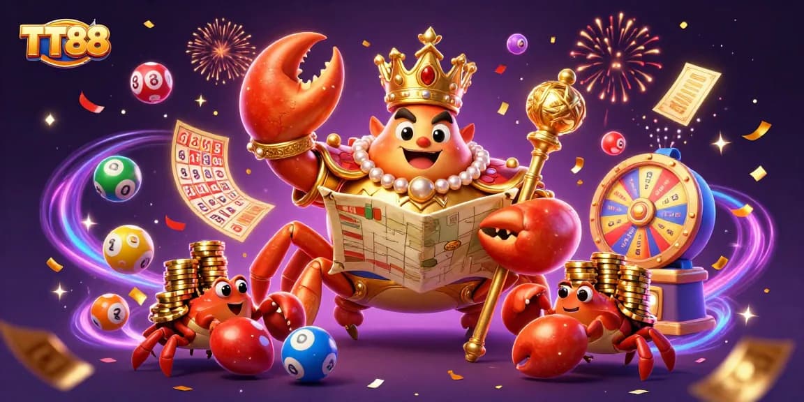Experience exciting gameplay at TT88 with lively elements like colorful lottery balls and dazzling prizes.