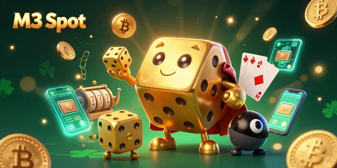 M3 Slot offers exciting slot reels and golden dice in an engaging casino environment.