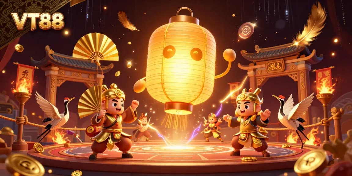 Engage with the vibrant VT88 casino experience featuring dynamic gaming and colorful characters.