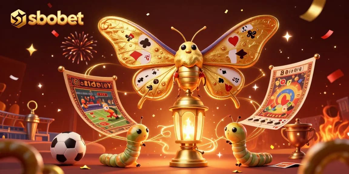 Bet on sbobet with animated characters depicting sports betting action and vibrant casino scenes.