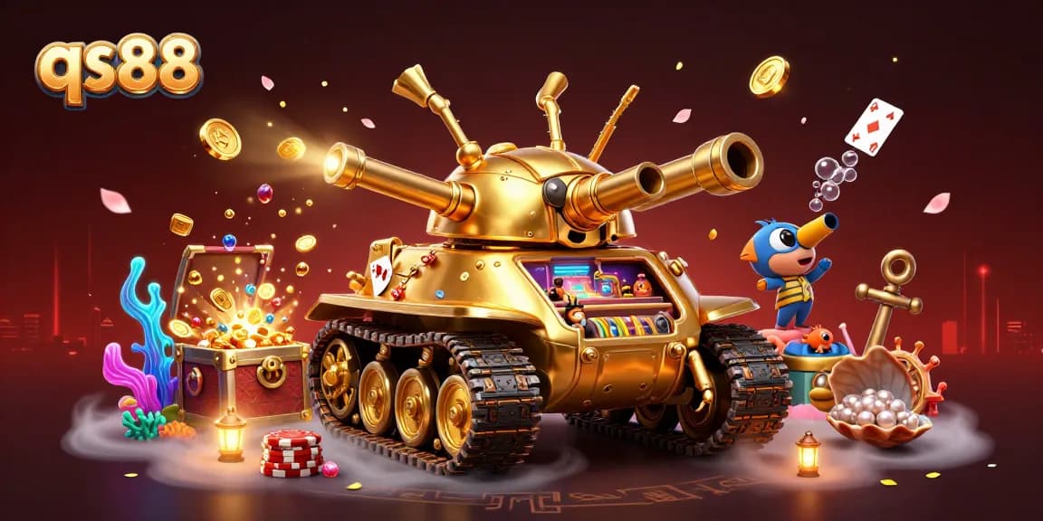 Engage with qs88's thrilling miniature casino experience inside a golden beetle tank.