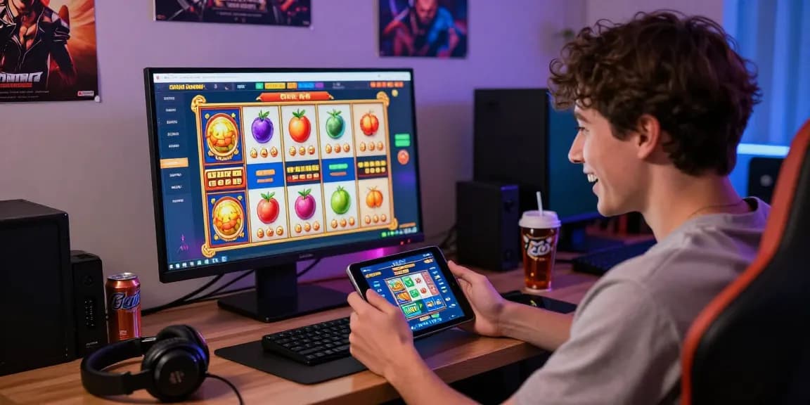 Katatogel: Pemain menikmati pengalaman slot online dengan antarmuka permainan yang penuh warna dan akses mudah ke permainan menarik.