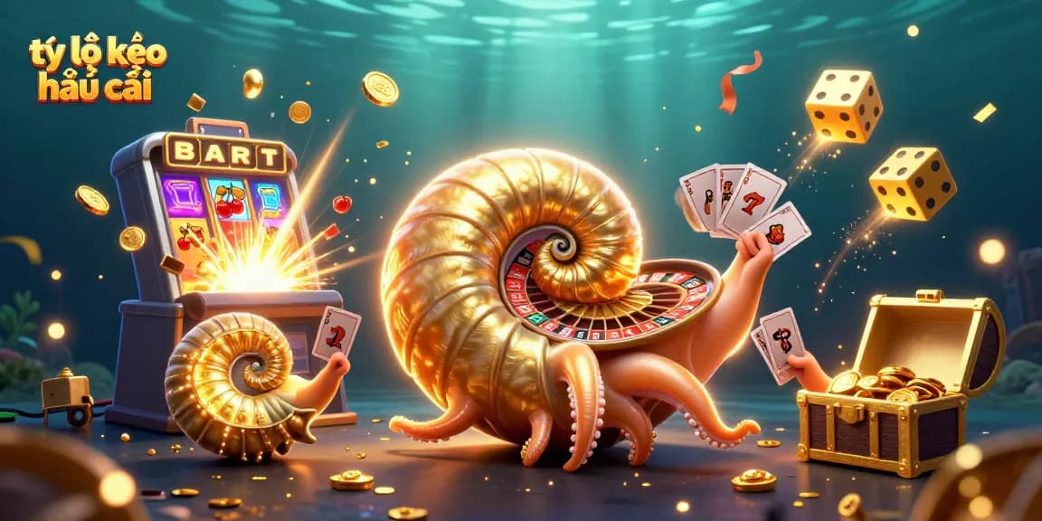 Engage with tỷ lệ kèo nhà cái in a vibrant 3D ocean scene featuring a giant nautilus as a roulette wheel, fascinating golden treasures bursting around.