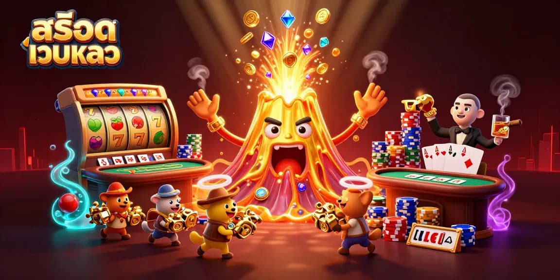 Engage with สล็อตเว็บตรง and win treasures amidst a vibrant, dynamic casino scene filled with exciting elements.