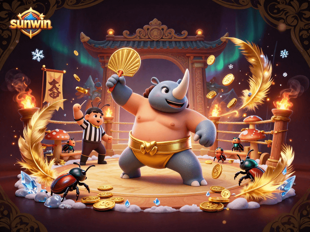 Join the excitement at sunwin where the rhinoceros beetle champion sends golden coins flying!
