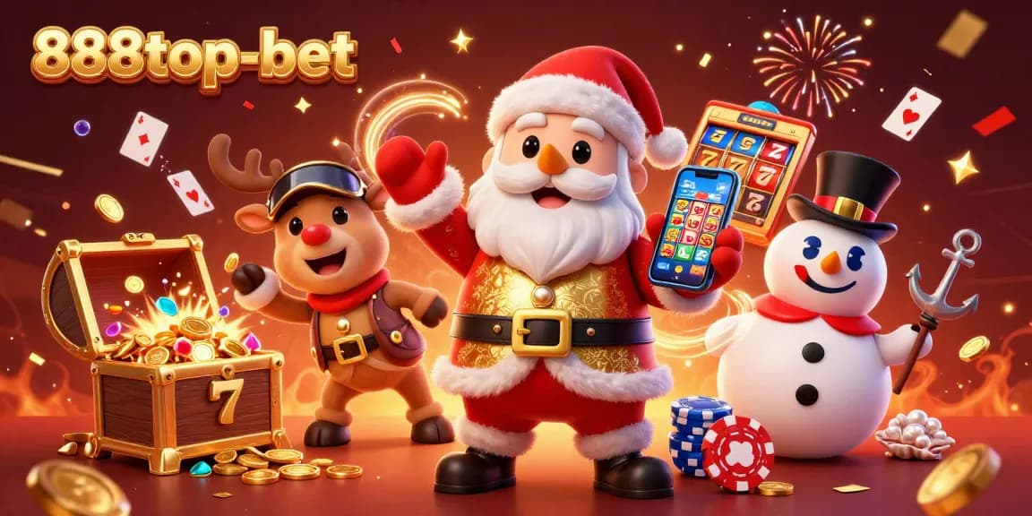 Experience thrilling jackpots at 888top-bet with festive casino characters and vibrant gameplay elements