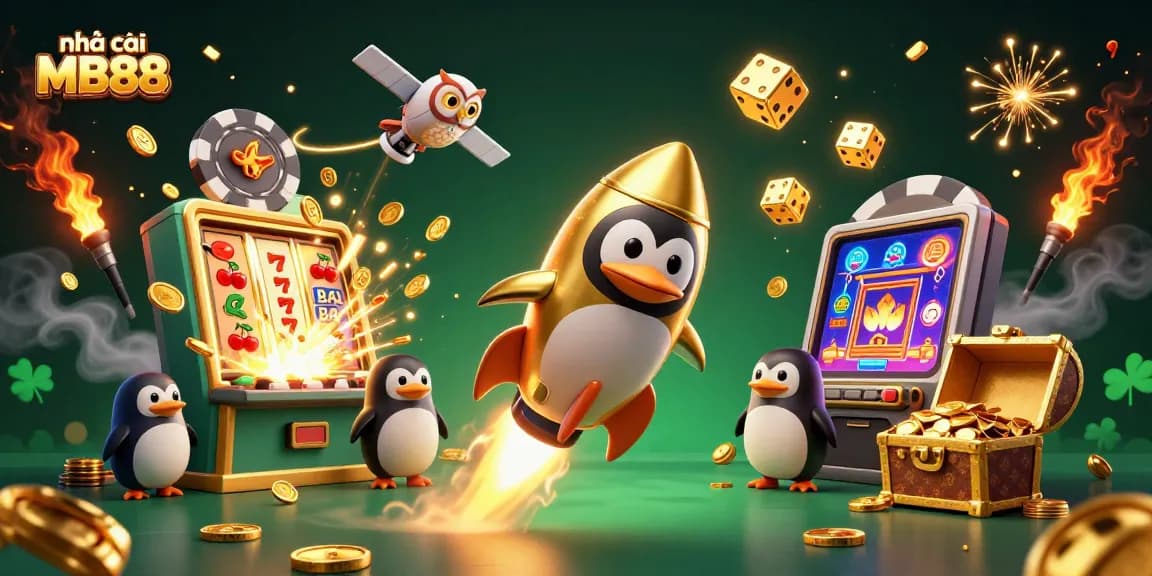 Experience thrilling gaming with nhà cái MB88 and its lavish casino features amidst a cosmic backdrop.