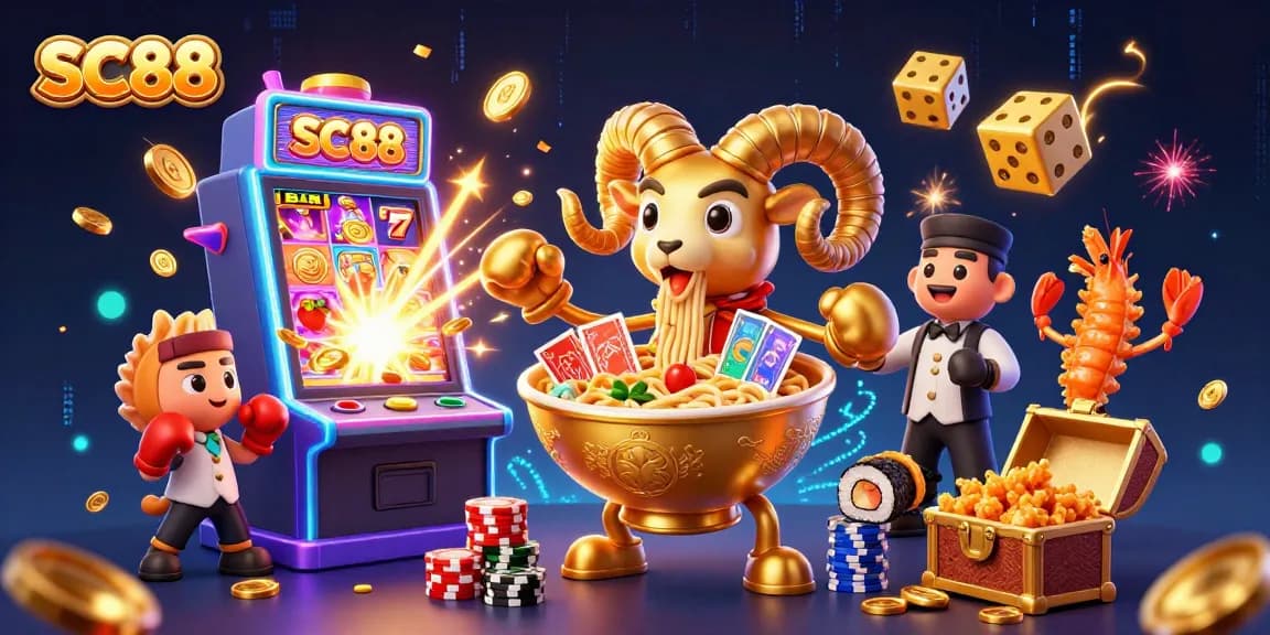 Experience thrilling SC88 action with colorful casino characters and dynamic slot elements.
