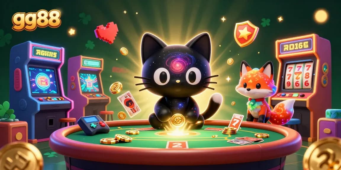 Engage with the thrilling gg88 casino adventures featuring a cosmic cat and vibrant arcade elements.