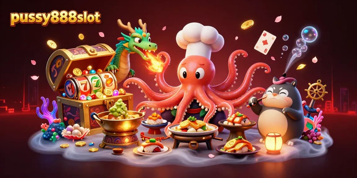 Play exciting slots at pussy888slot with vibrant characters and dynamic gaming elements in action.