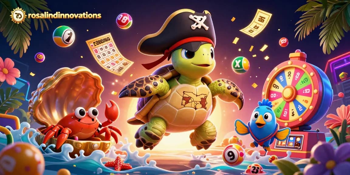 Engage in thrilling gameplay at rosalindinnovations with colorful lottery balls, treasure, and vibrant casino elements.