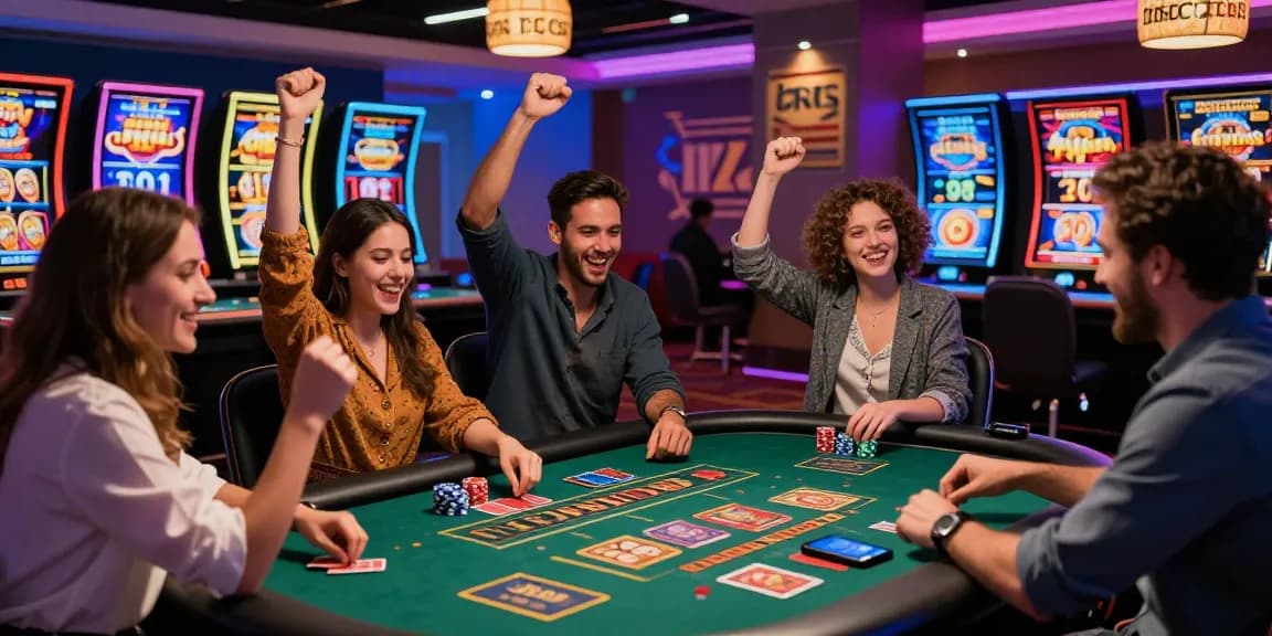 Exciting gaming experience at credit card casinos highlighting brcs.co.uk promotions and diverse players.