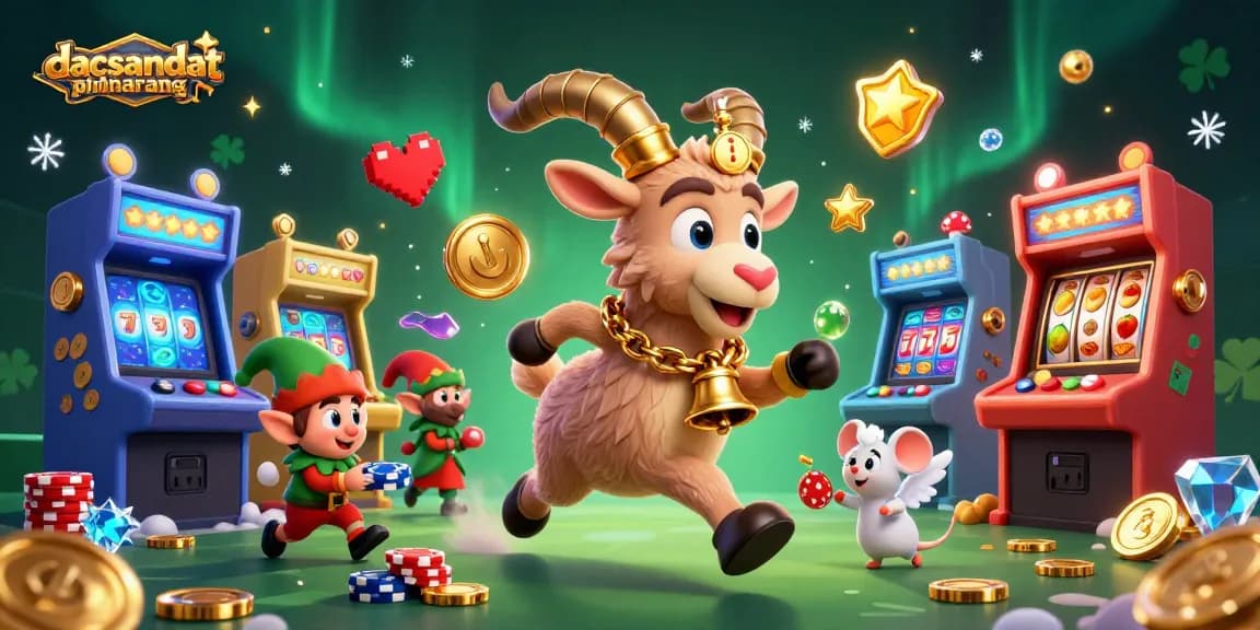 Dacsandatphanrang players engage in vibrant casino festivities with Krampus amidst colorful gaming elements.