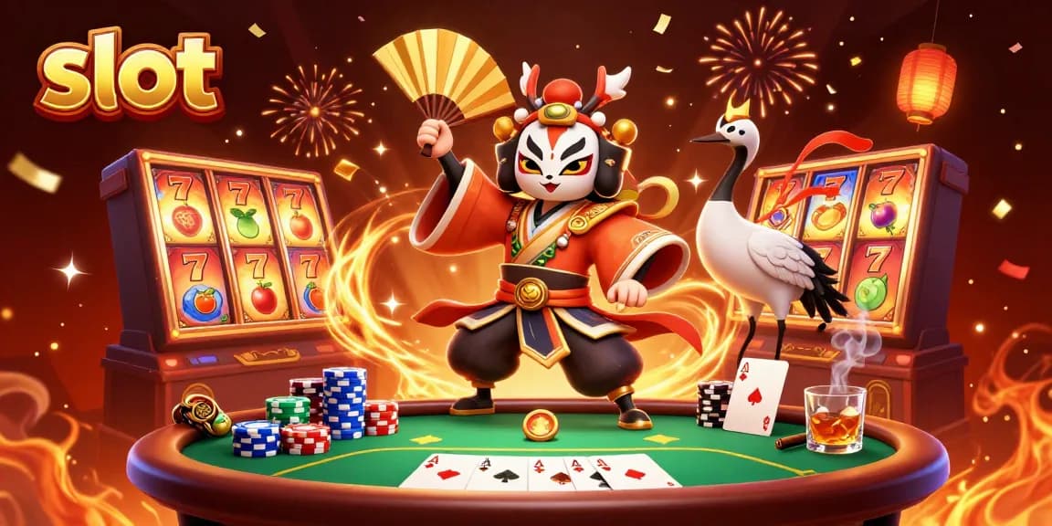 Spin slot reels featuring vibrant symbols in a dynamic 3D casino scene with engaging characters.