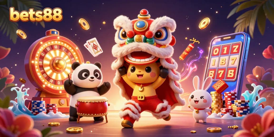 Experience the thrill of bets88 with festive lion dance and casino excitement
