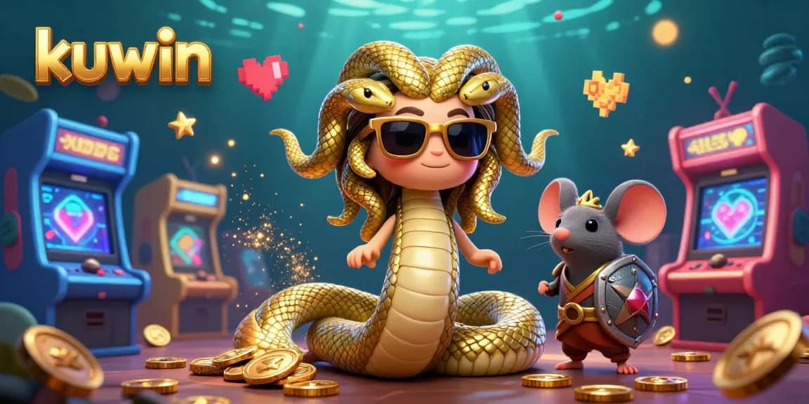 kuwin immerses players in a vibrant 3D casino world with interactive game elements and iconic characters.