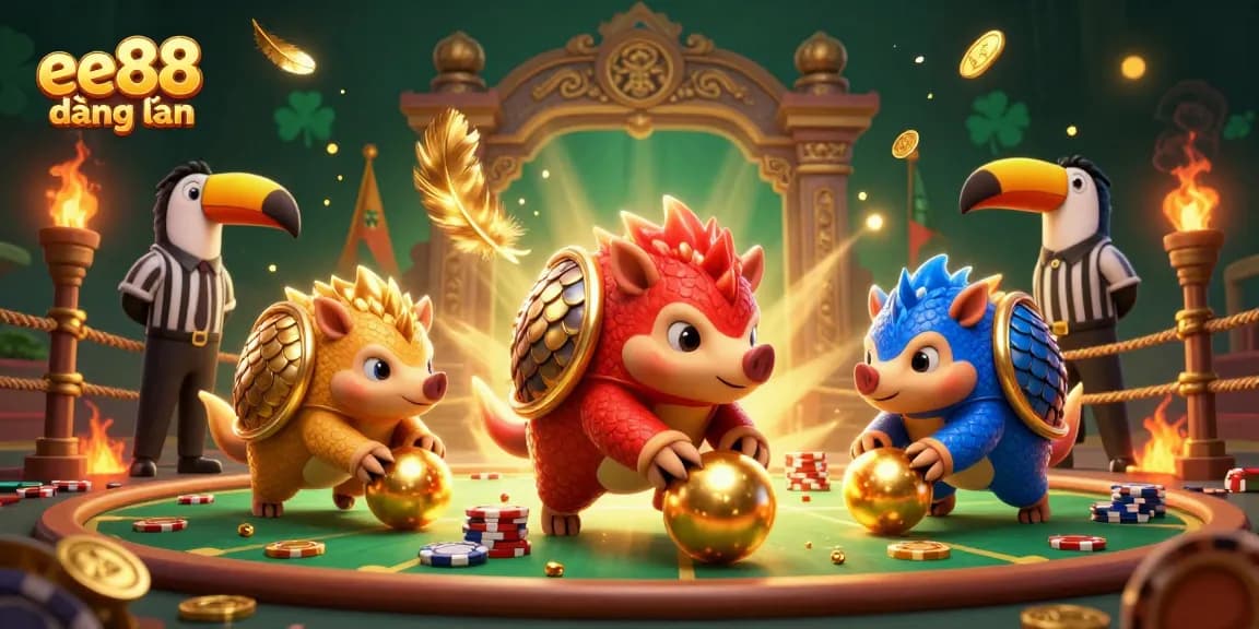 Experience exhilarating gameplay with ee88 đăng nhập, where rival pangolins clash in a colorful casino showdown.