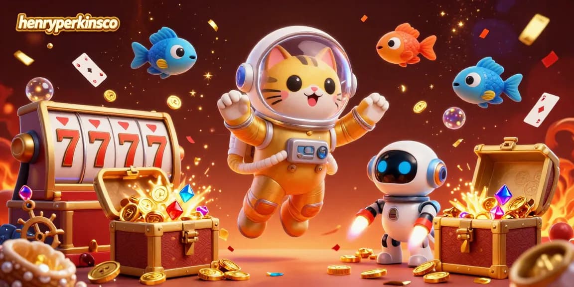 Experience high-stakes excitement at henryperkinsco with vibrant 3D astronaut-themed casino adventures!